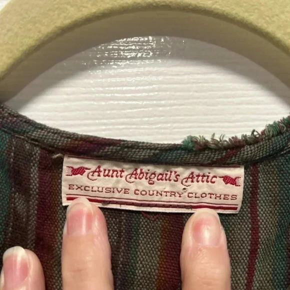 Aunt Abigail’s Attic Green Aztec Dress with Pockets see‎ pics XL Western Artisy - Picture 4 of 11